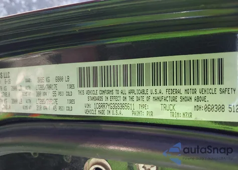 2016 Ram 1500 Rebel from USA, damaged, VIN 1C6RR7YG3GS365611